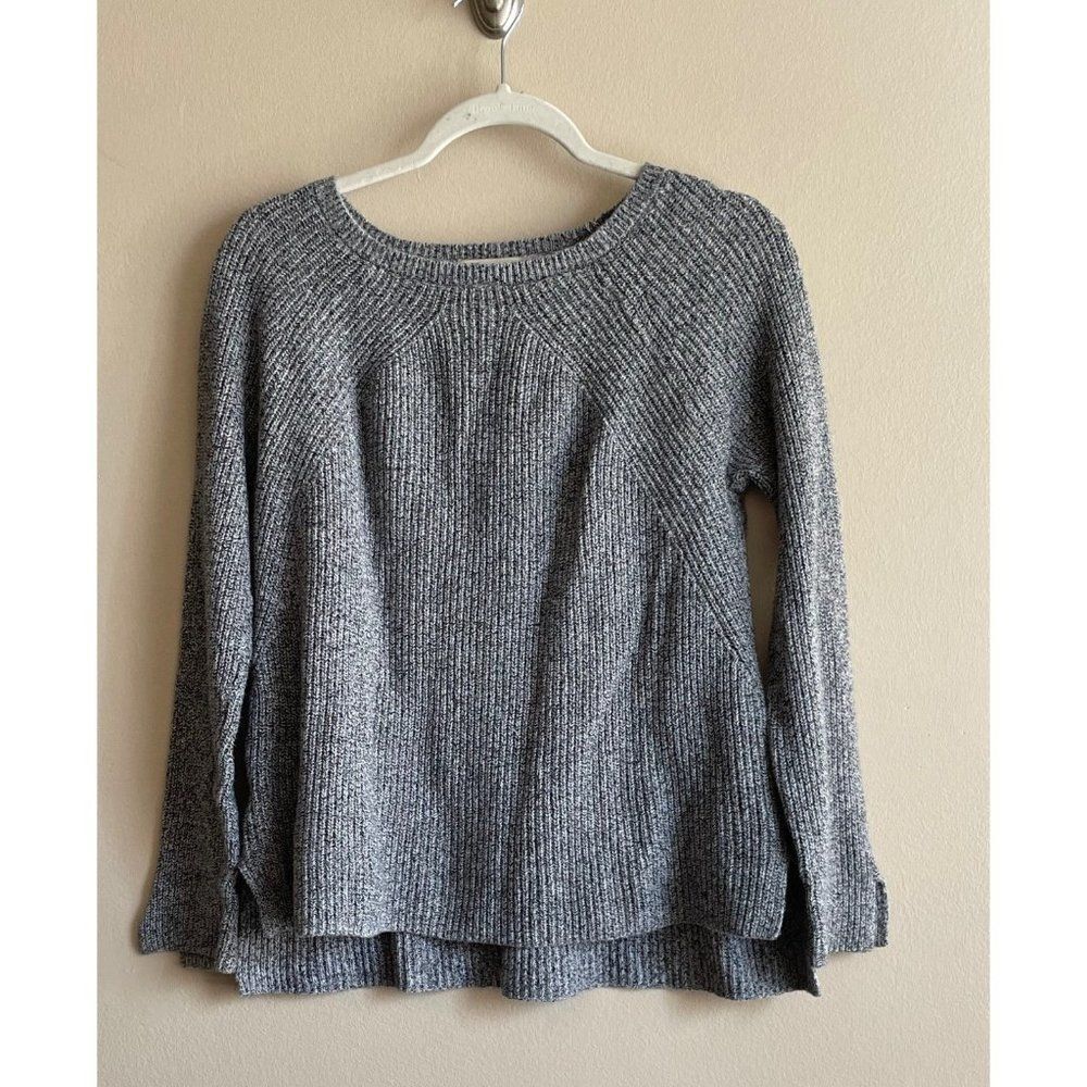 Loft women's charcoal gray knit sweater sz M